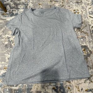 GAP Women Heather Gray Short Sleeve Crew Tee